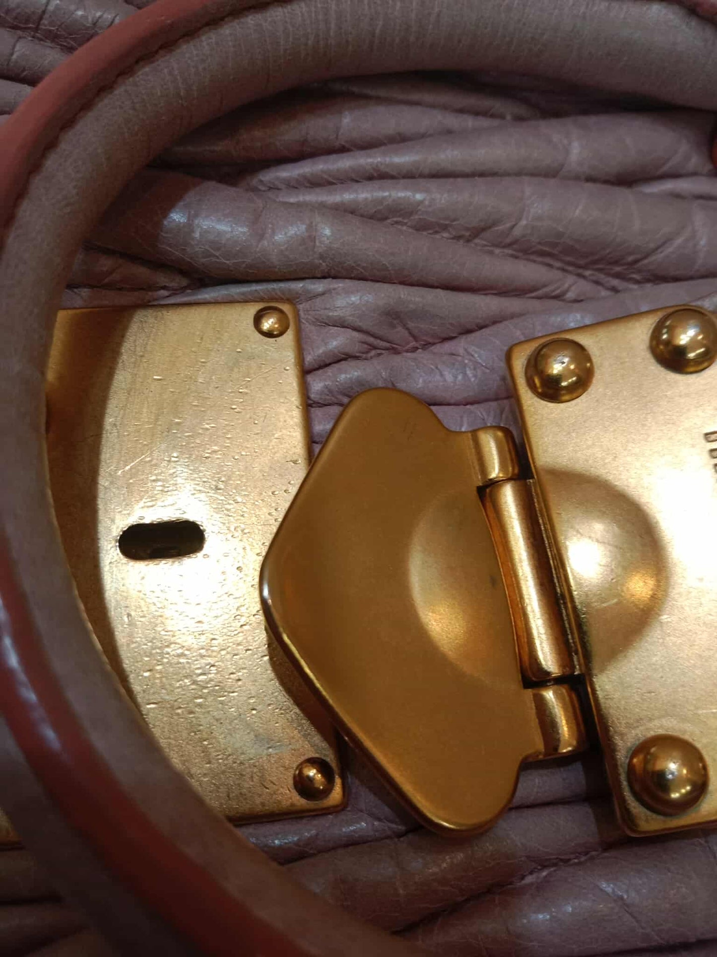 Miu Miu Matelasse Leather Pink Bag