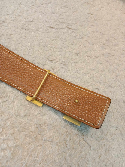 Hermes Leather 2-Tone Black-Brown Belt