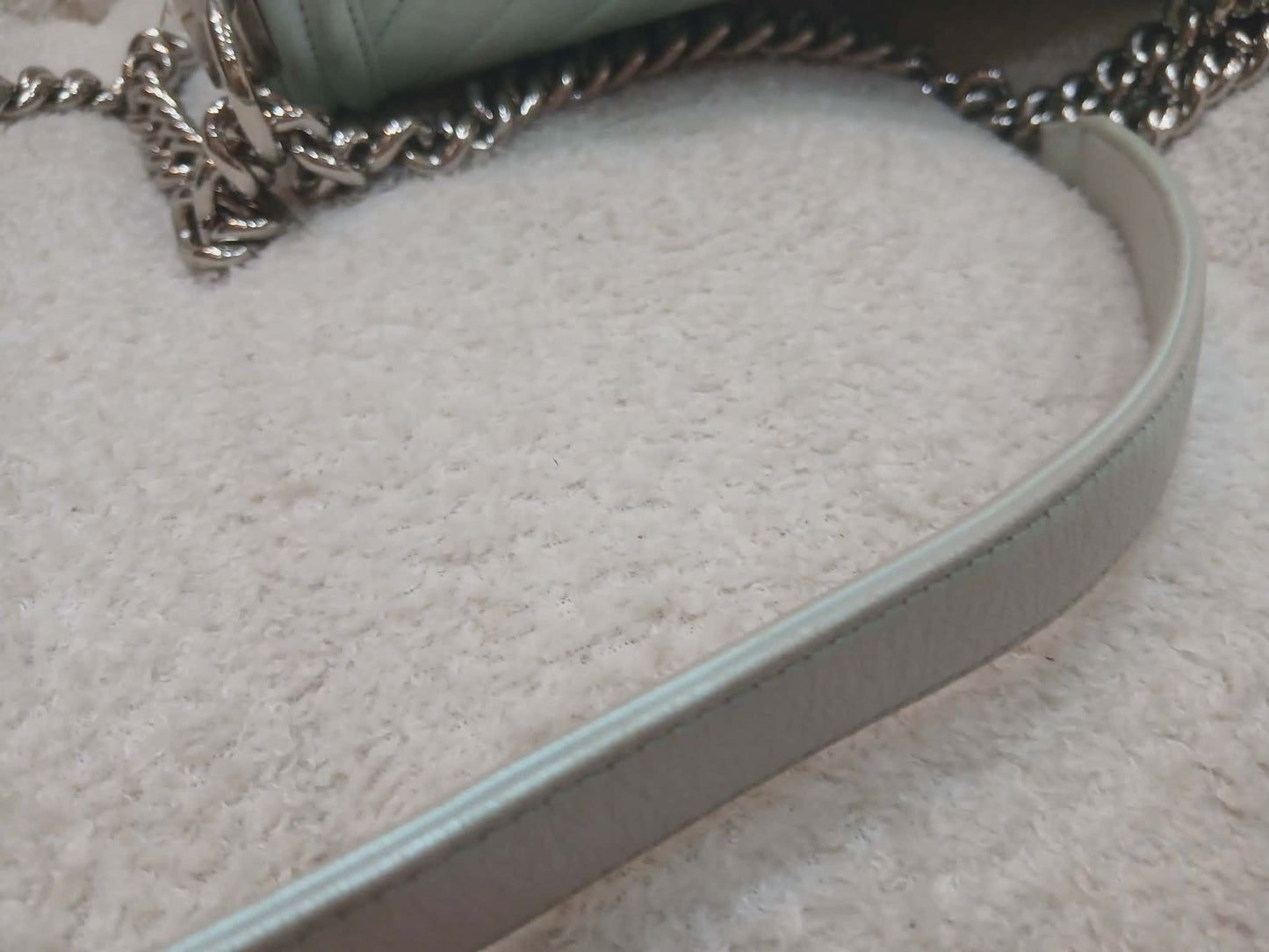 Chanel Leboy Chevron Iridescent Green Old Medium Series 25