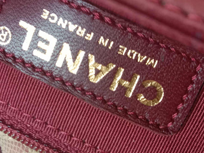 Chanel Boy Flap New Medium Burgundy Lambskin Series 22