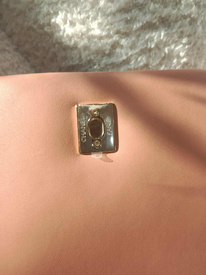 Chanel Mini Seasonal Wood Top Handle Flap Bag Peach Series 26