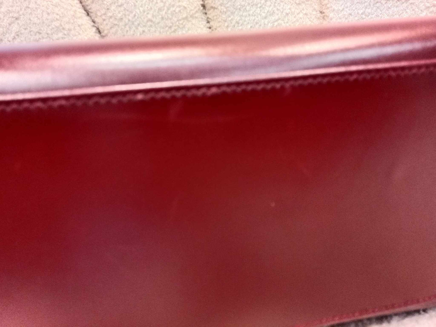 Hermes Kelly 32 Rouge Boxcalf Stamp E Square 2001