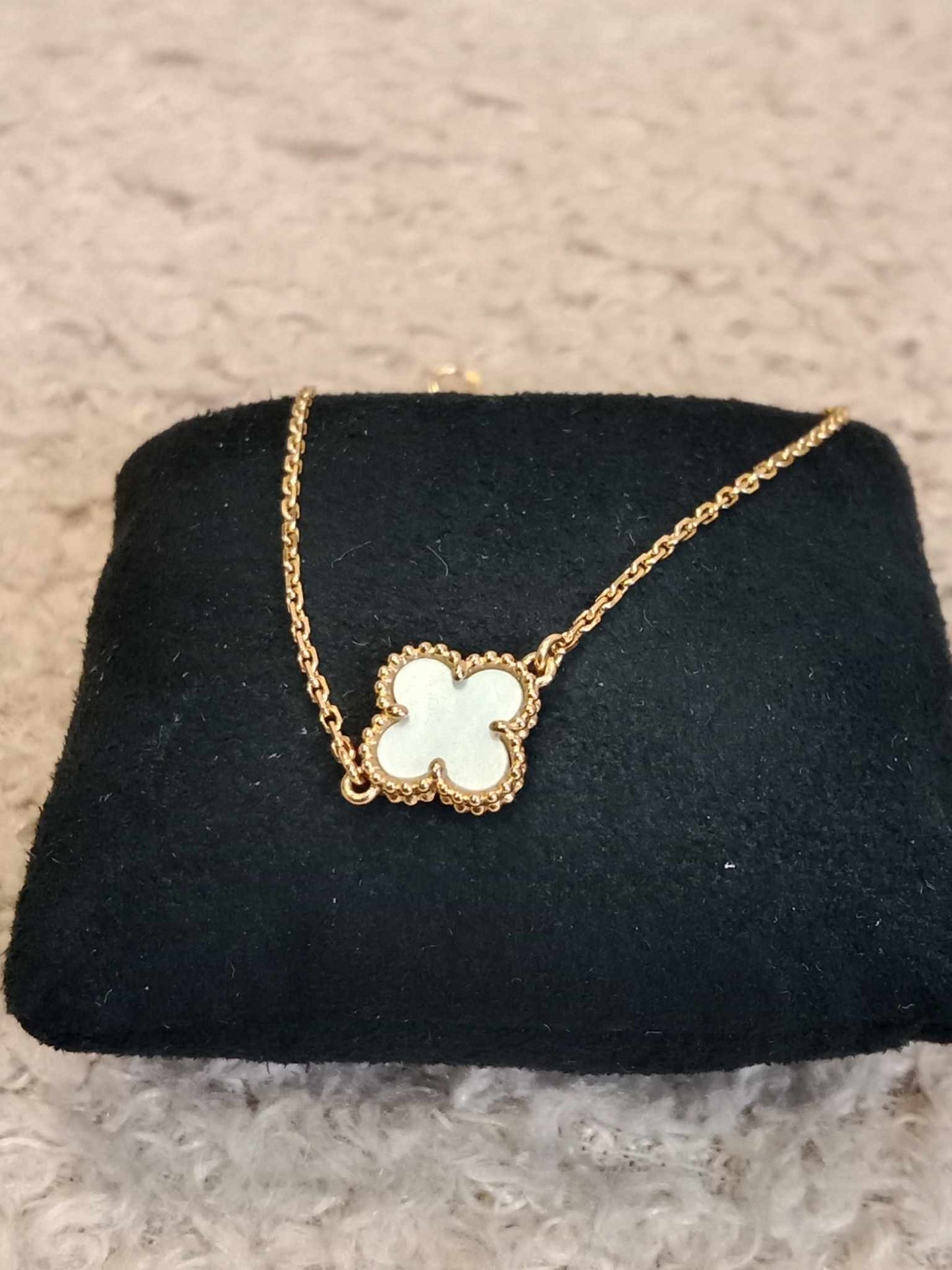 Van Cleef & Arpels Sweet Alhambra White Mother of Pearl 18K Gold Bracelet