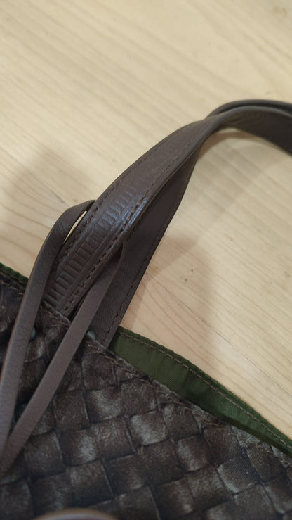 Bottega Veneta Nylon Tote Bag Brown