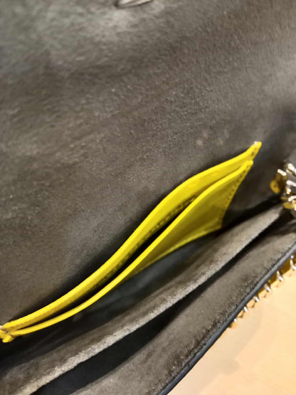 Fendi Monster Baguette Leather and Fur Micro