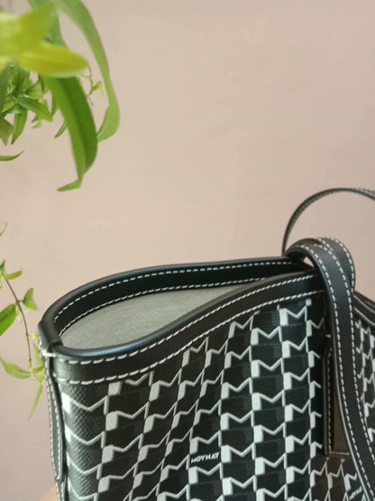 Moynat Paris M Tote Monogrammed Bag Black/White MM