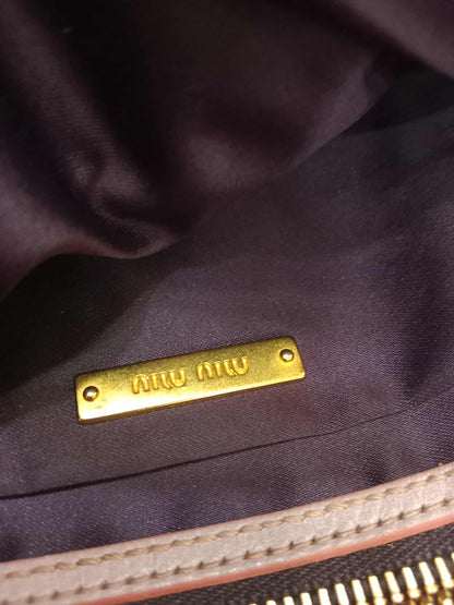 Miu Miu Matelasse Leather Pink Bag