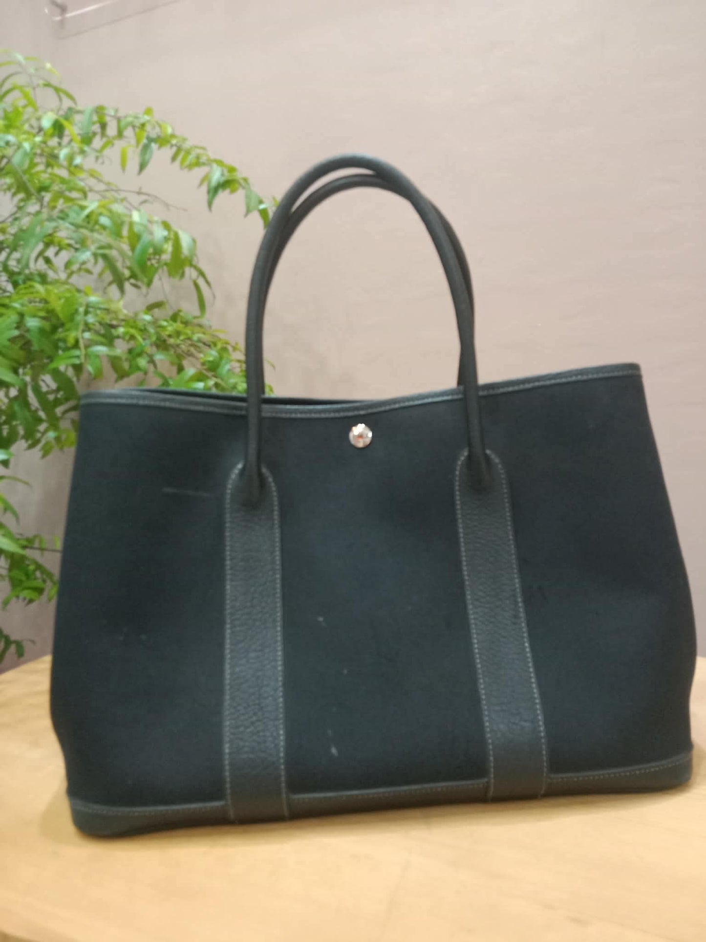Hermes GPT 36 Canvas/Leather Black