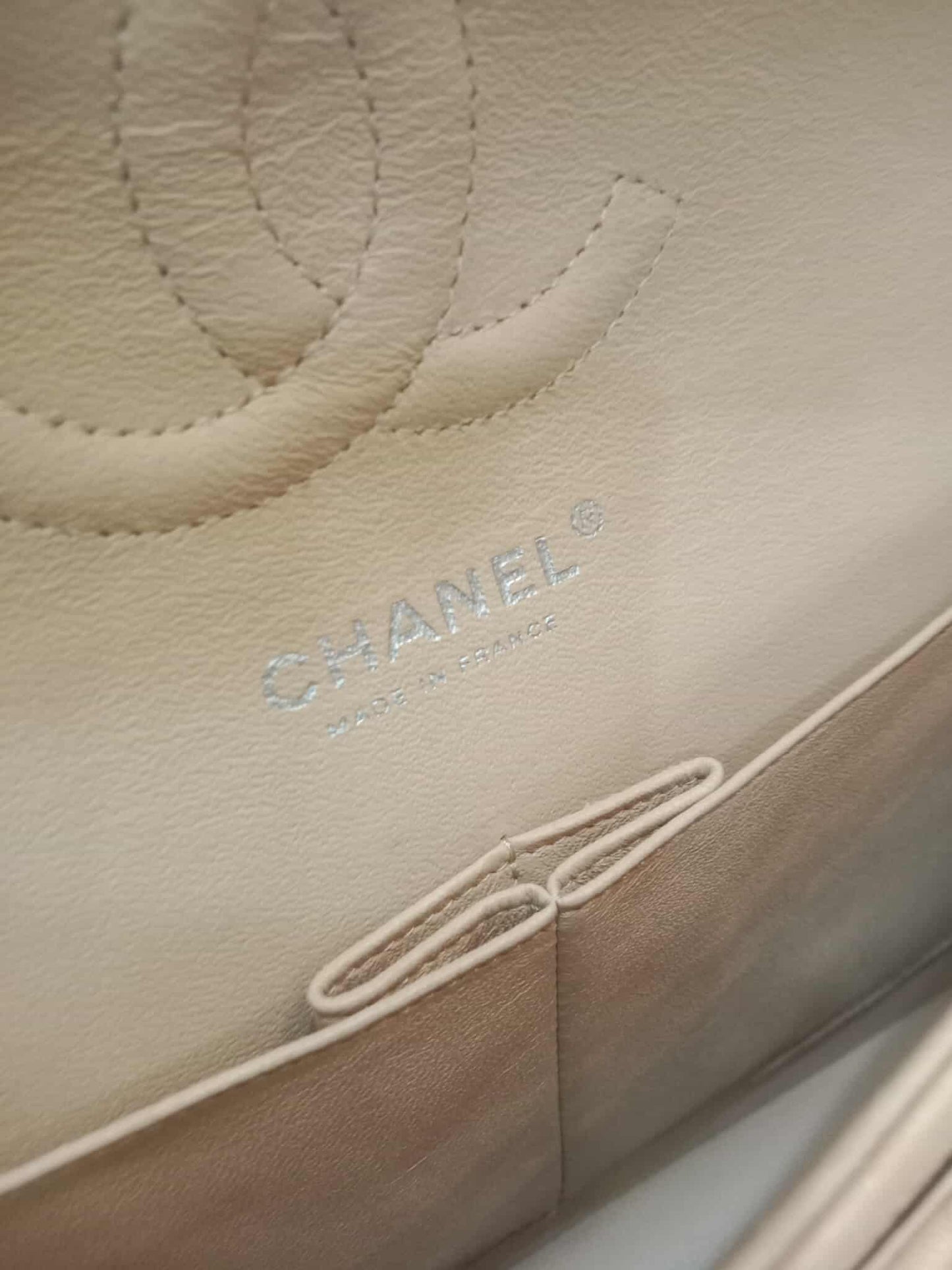 Chanel Classic Double Flap Medium Beige Caviar Series 14