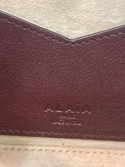Alaia Le Teckel Suede Bag Burgundy