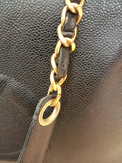 Chanel Timeless CC Shopper Tote Bag Caviar Black Series 3