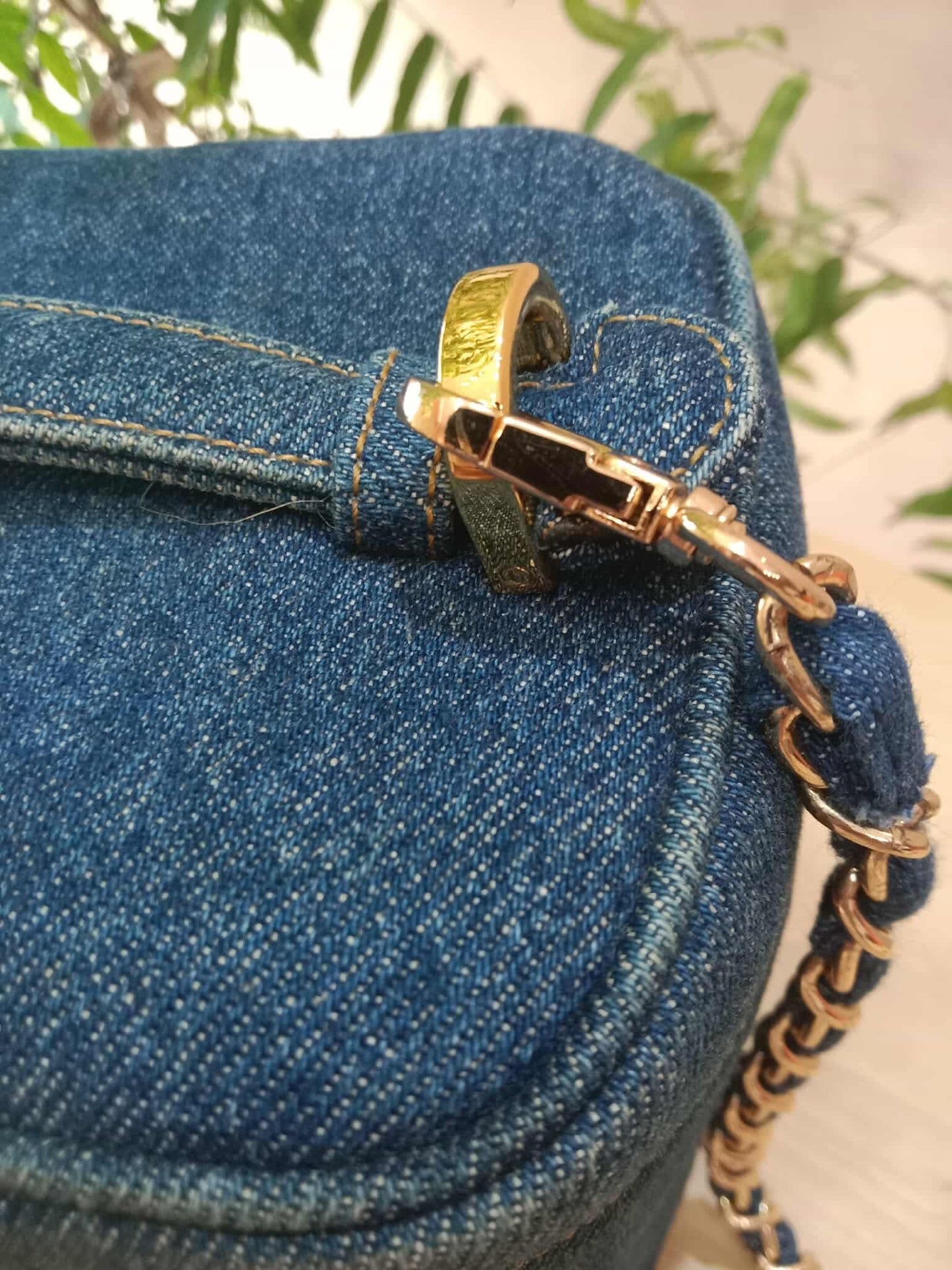 Chanel Denim Vanity Gold-Tone Hardware and the Signature Interlocking CC Logo Series 4