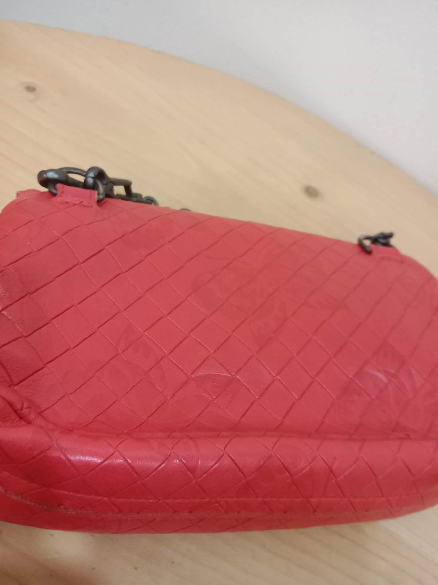 Bottega Veneta Olympia Nappa Butterfly Leather Bag Red
