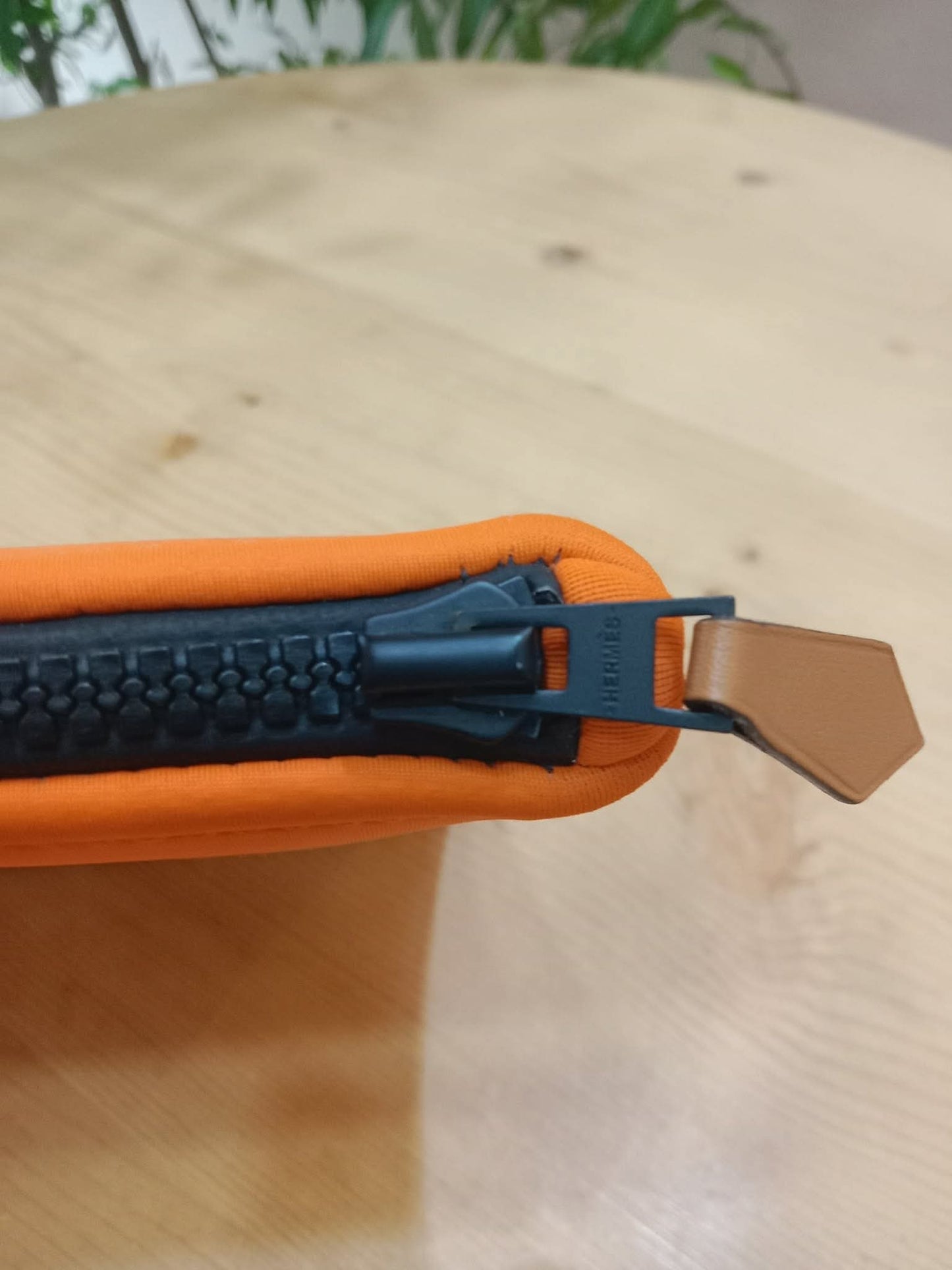 Hermes Neoprene Bain Orange Pouch