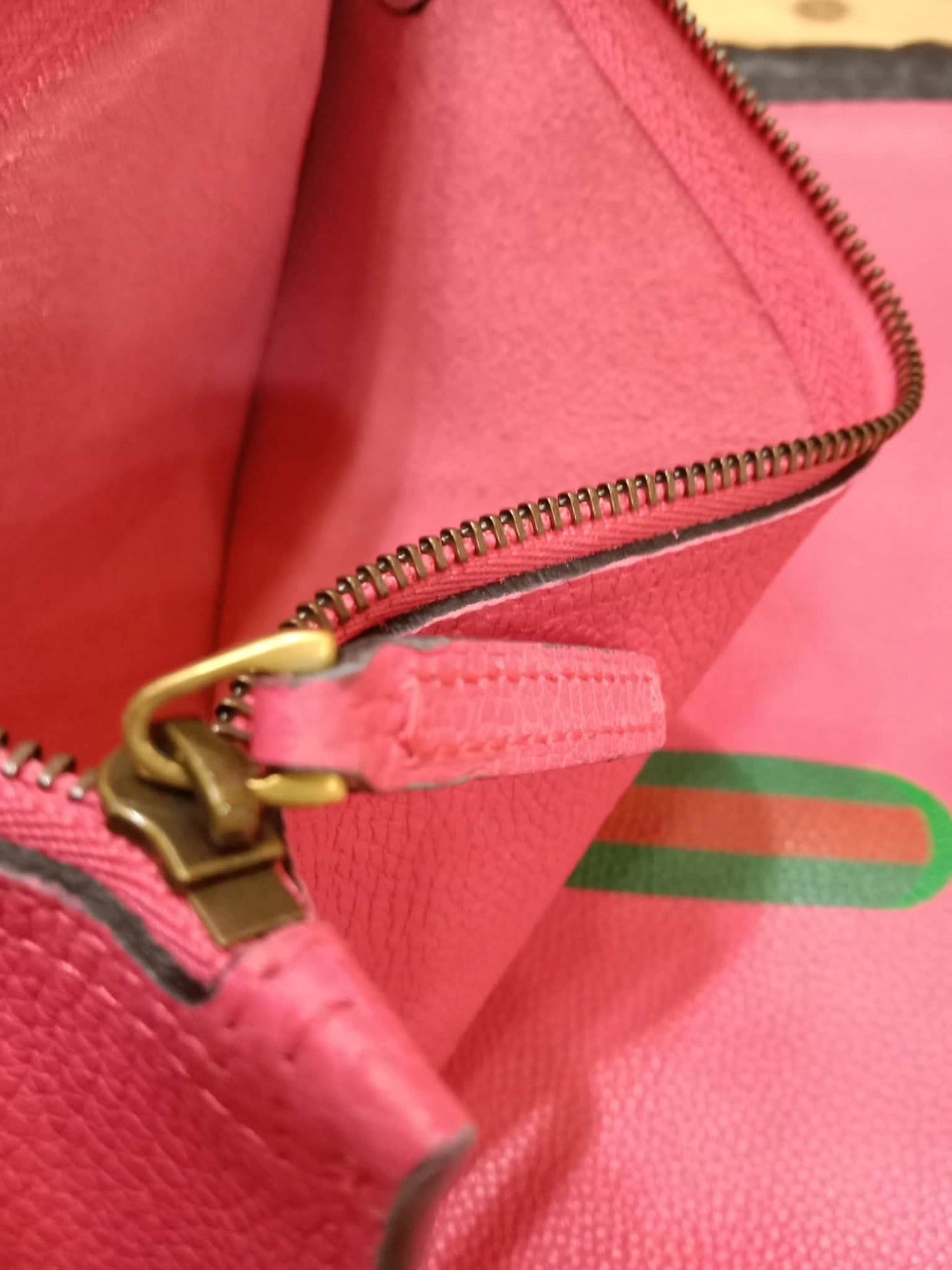 Gucci Printed Drawstring Backpack Grained Leather Pink/Black