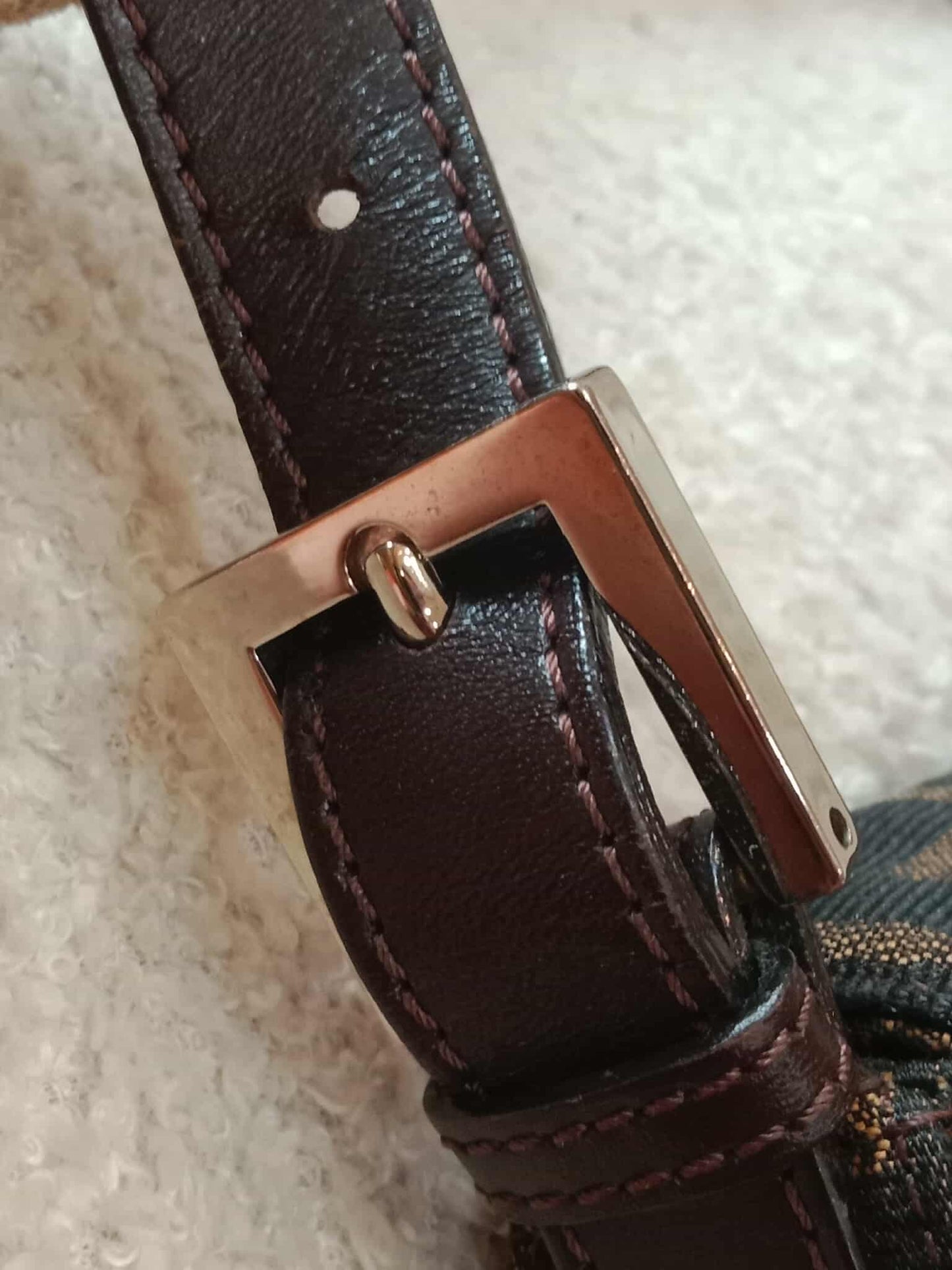 Fendi Zucca Baguette Brown Bag