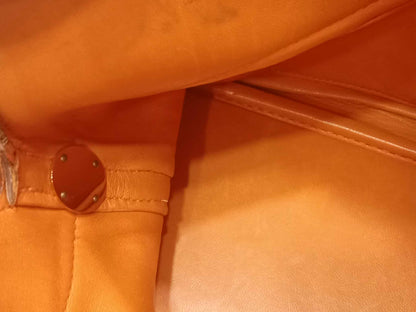 Hermes Bolide 35 Poppy Orange Clemence Stamp F Square (2002)