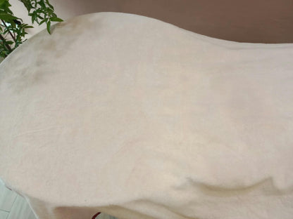 Chanel By Sea Line Cotton Blanket featuring Large printed Leather
