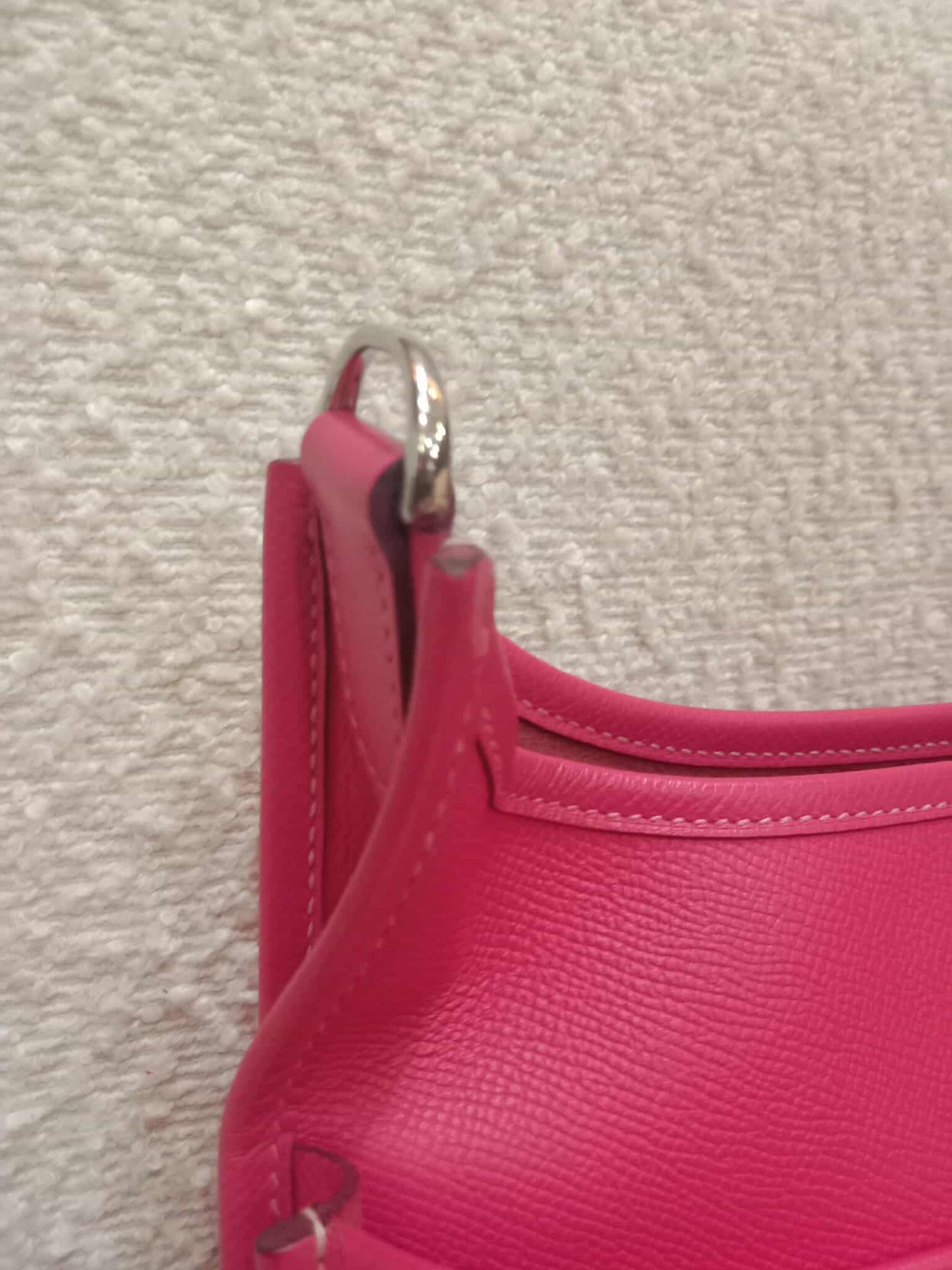 Hermes Evelyne Rose Tyrien Epsom PM Stamp Q Square 2013