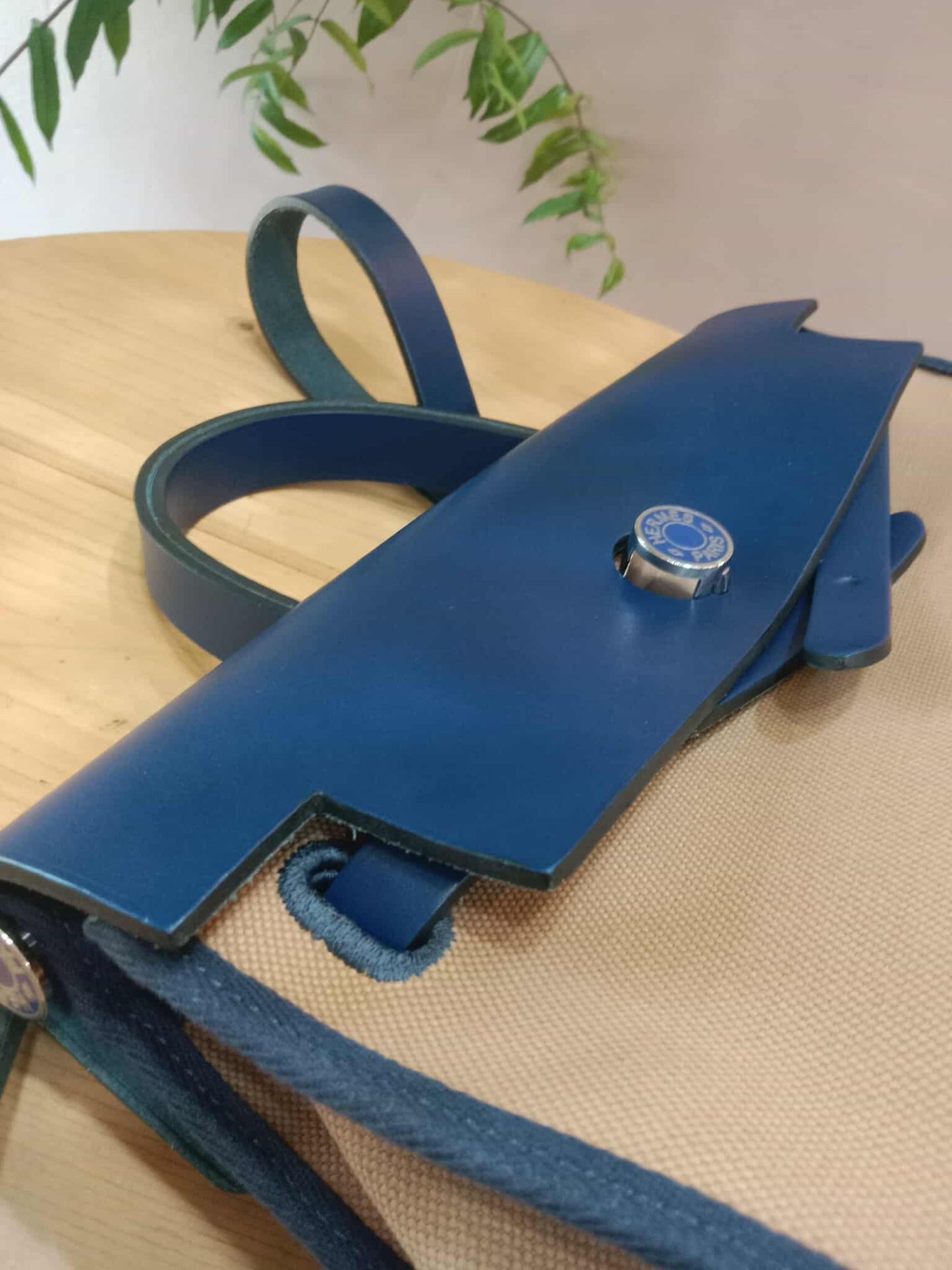 Hermes Herbag Ado Zip Backpack Canvas Bicolor Tan/Blue Stamp U 2022