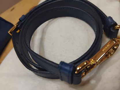 Prada Saffiano Lux Double Zip Tote Bag Blue GHW (208)