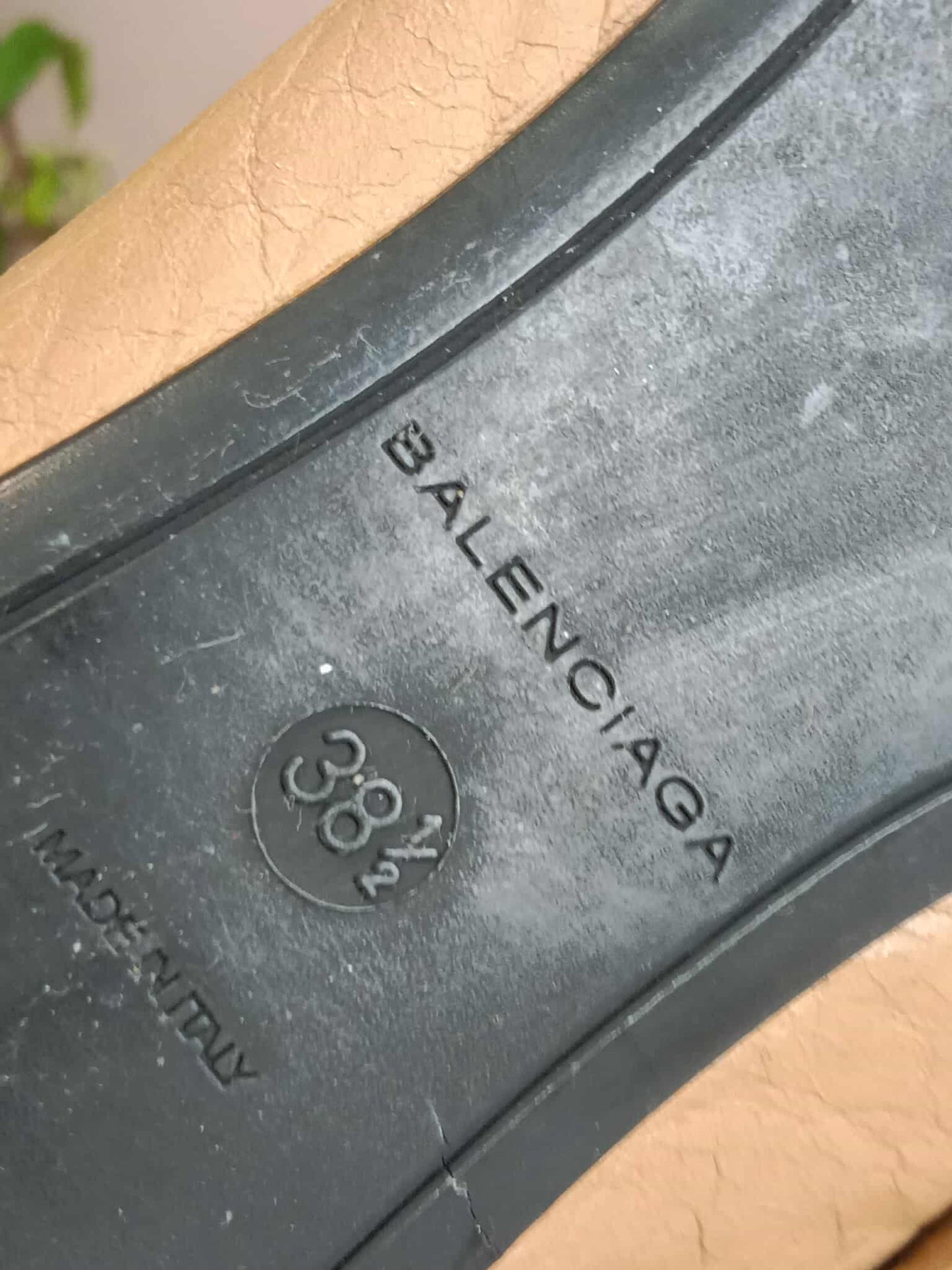 Balenciaga Beige Flat Shoes Size 38 1/2