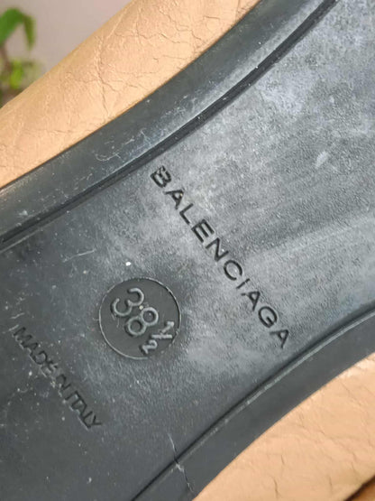 Balenciaga Beige Flat Shoes Size 38 1/2