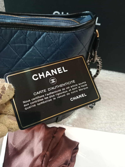 Chanel Gabrielle Hobo Bag Bicolor Blue/Black Series 29