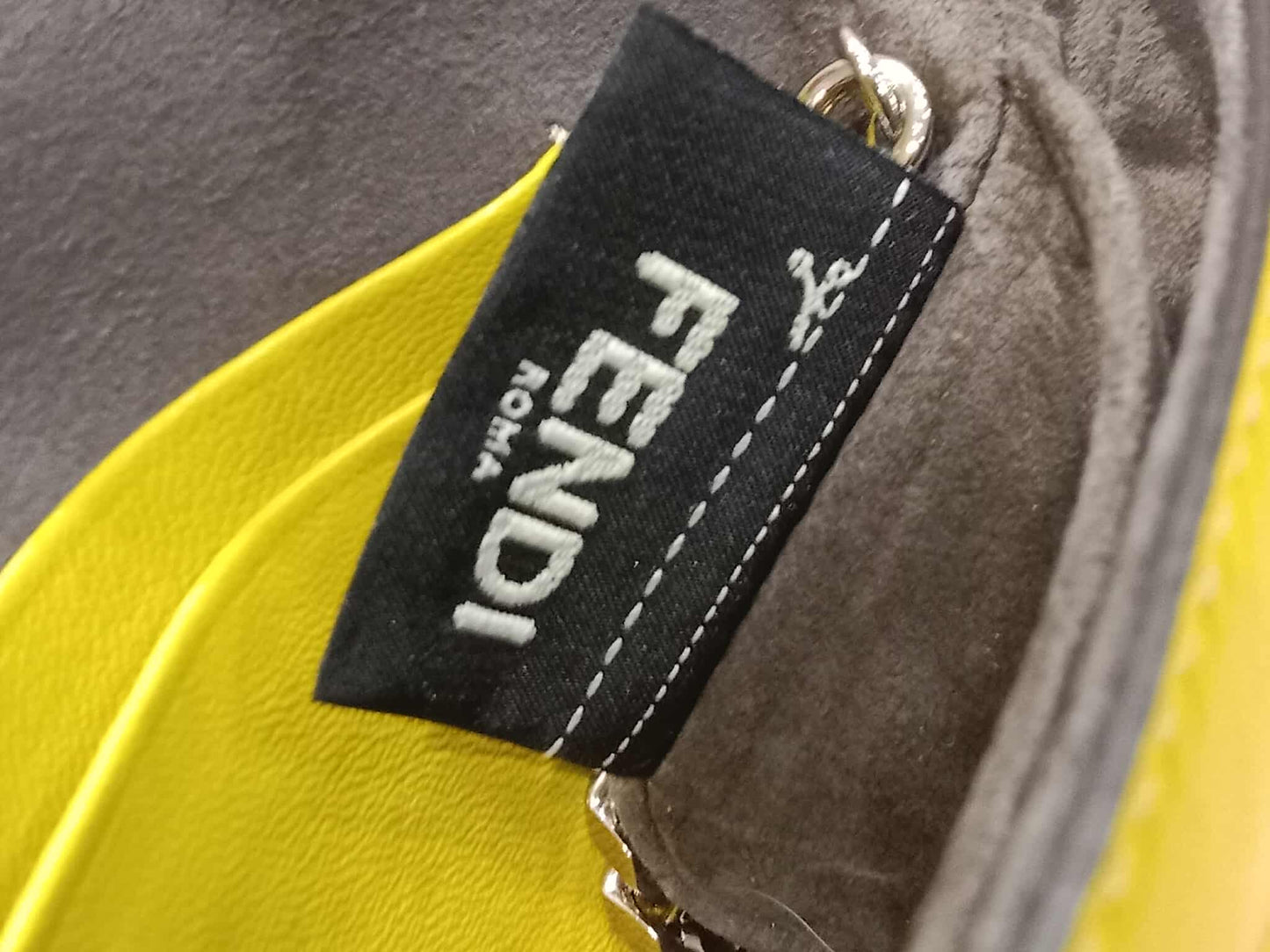 Fendi Monster Baguette Leather and Fur Micro