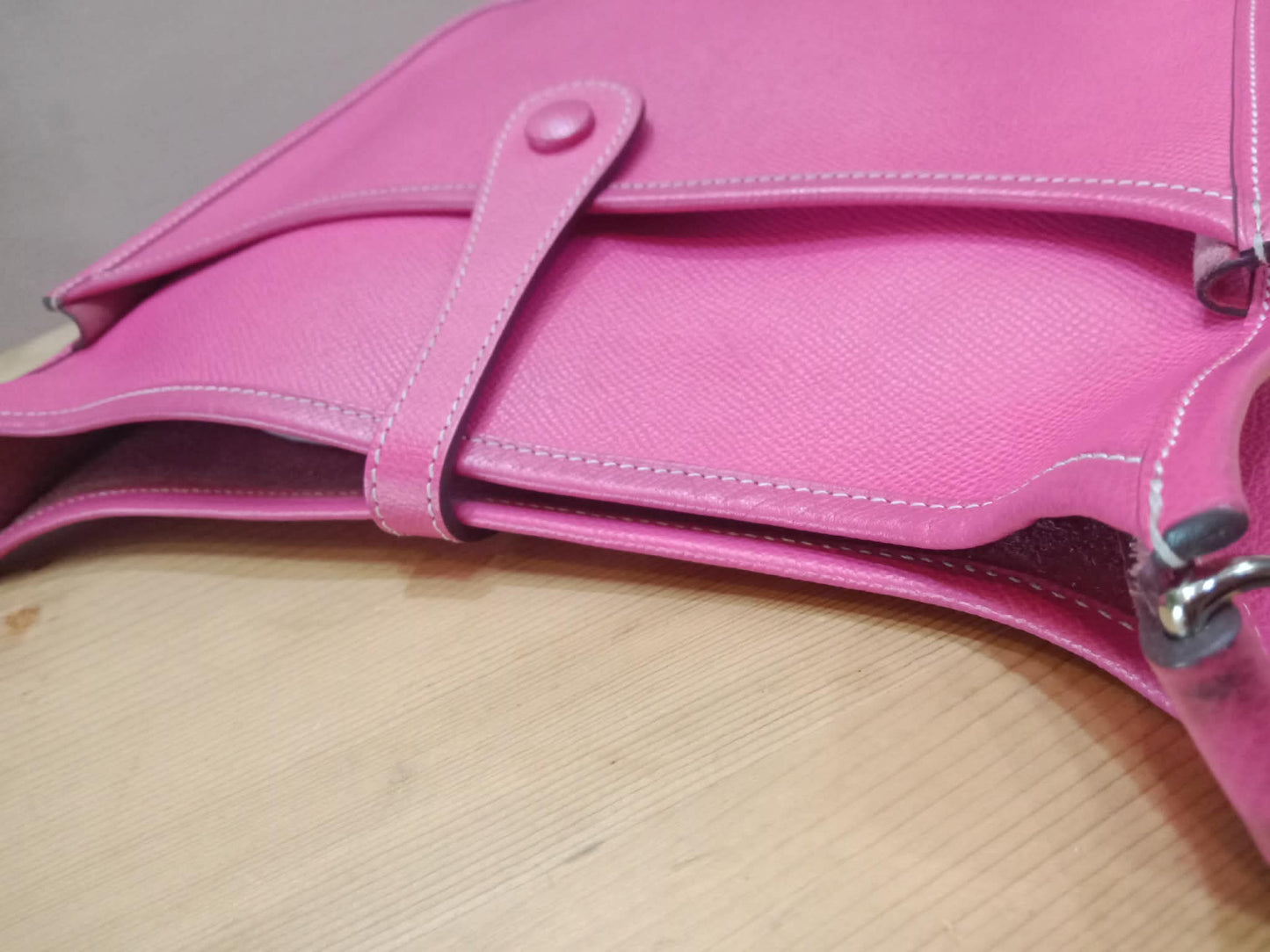 Hermes Evelyne Pink Epsom PM Stamp O Square 2011