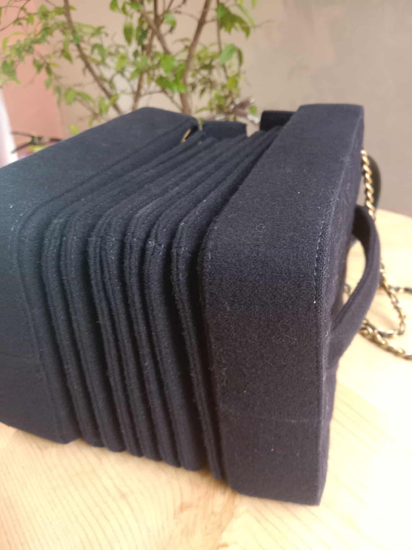 Chanel Paris-Hamburg Accordion Quilted Navy Blue Wool Aged Crossbody Runway Bag Series 25