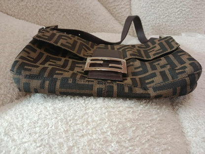 Fendi Zucca Baguette Brown Bag