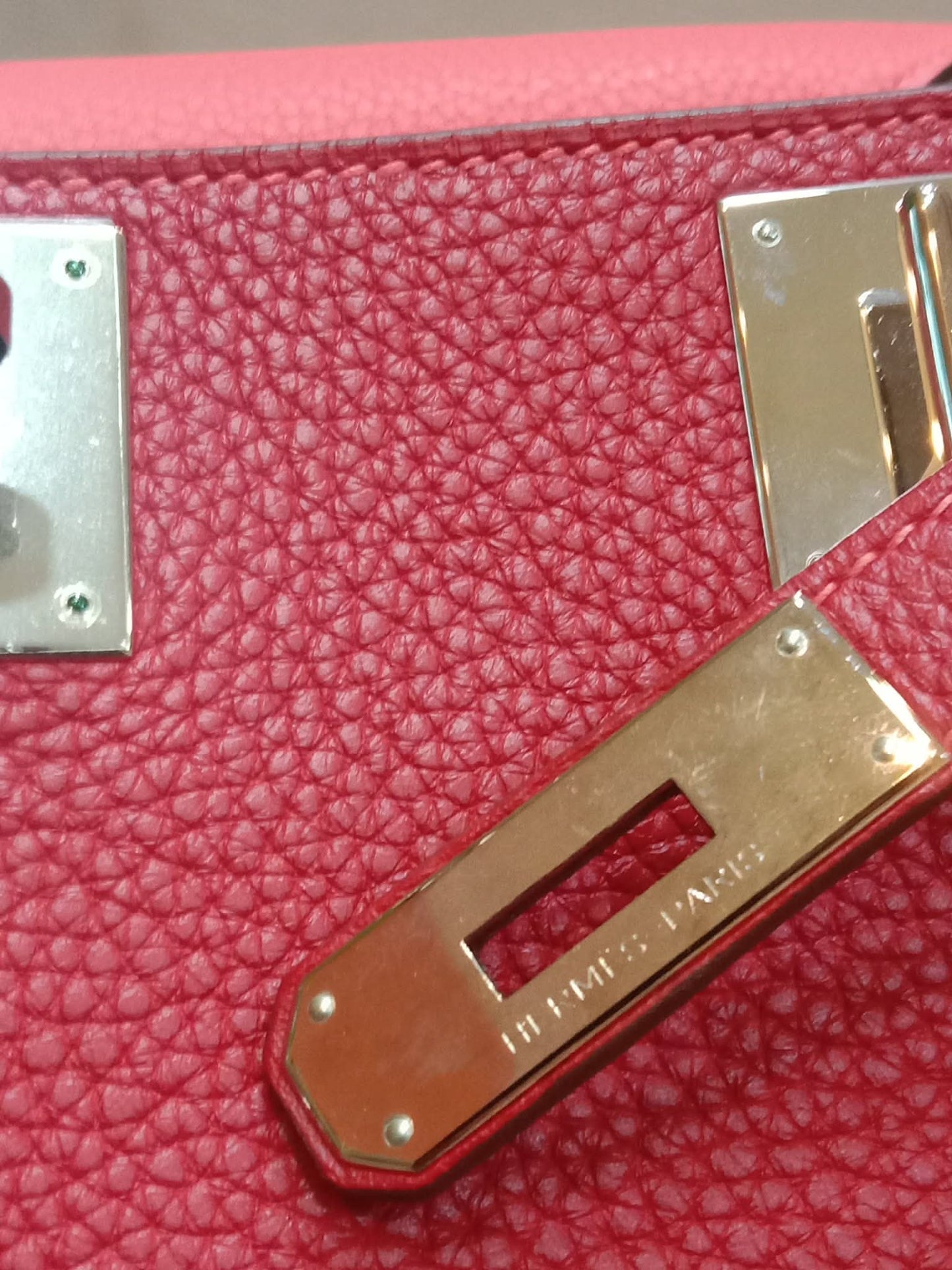 Hermes Jypserie 28 Rouge Casaque Clemence Stamp B 2023