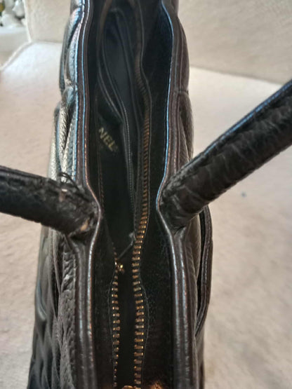 Chanel Medallion Black Caviar Series 7