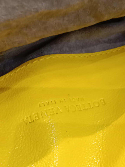 Bottega Veneta Paille Sfrangiato Aquatre Fringe Intrecciato Nappa Large Tote Yellow