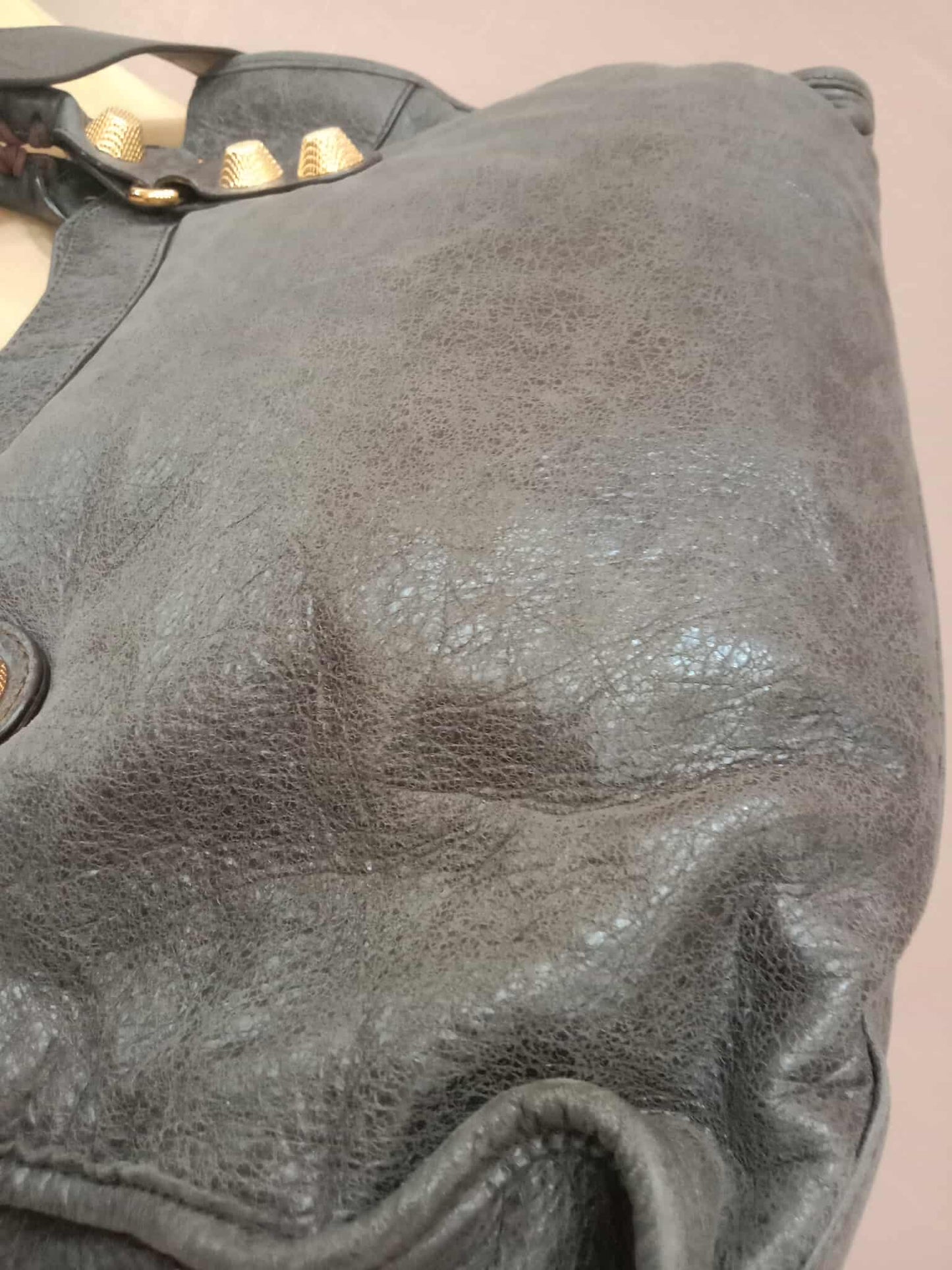 Balenciaga Giant City Bag Distressed Lambski Black