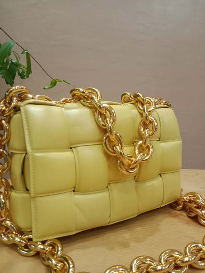 Bottega Veneta Chain Cassette Shoulder Bag Yellow