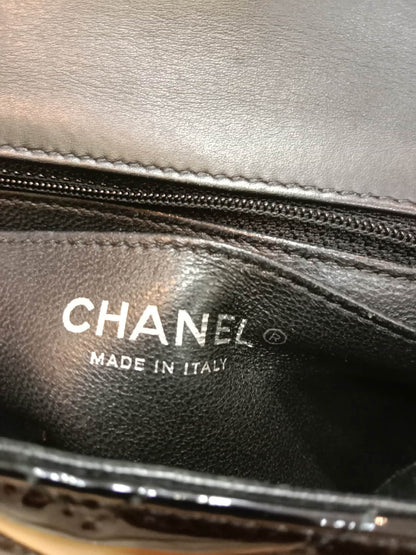 Chanel Classic Rectangular Mini Flap Patent Black Series 23