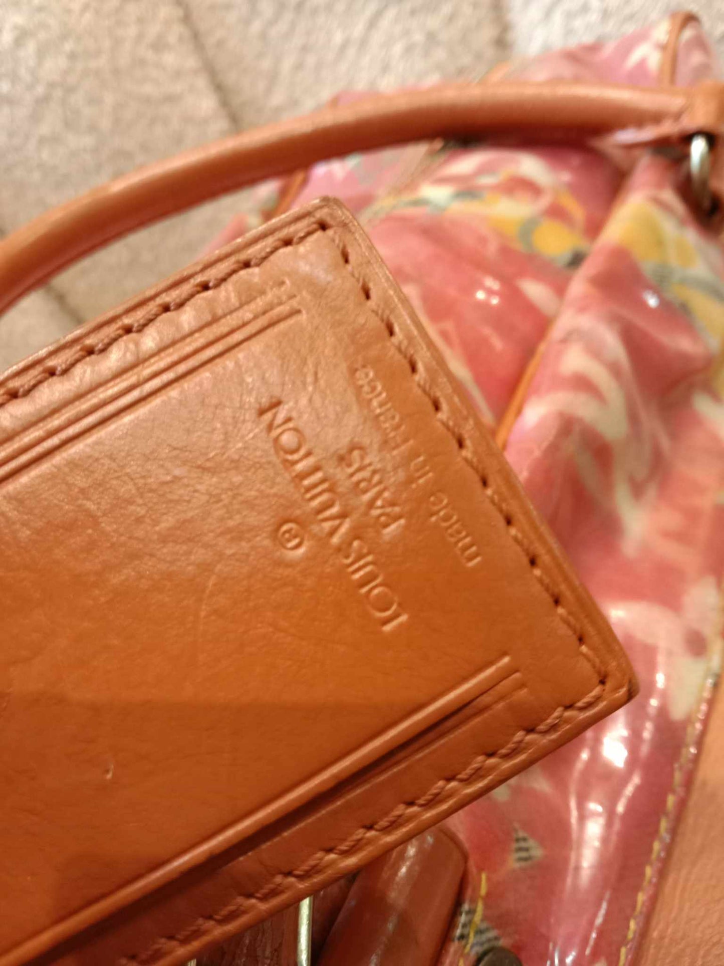 Louis Vuitton Richard Prince Limited Edition Le Rosel Orange Denim Pulp Weekender Bag