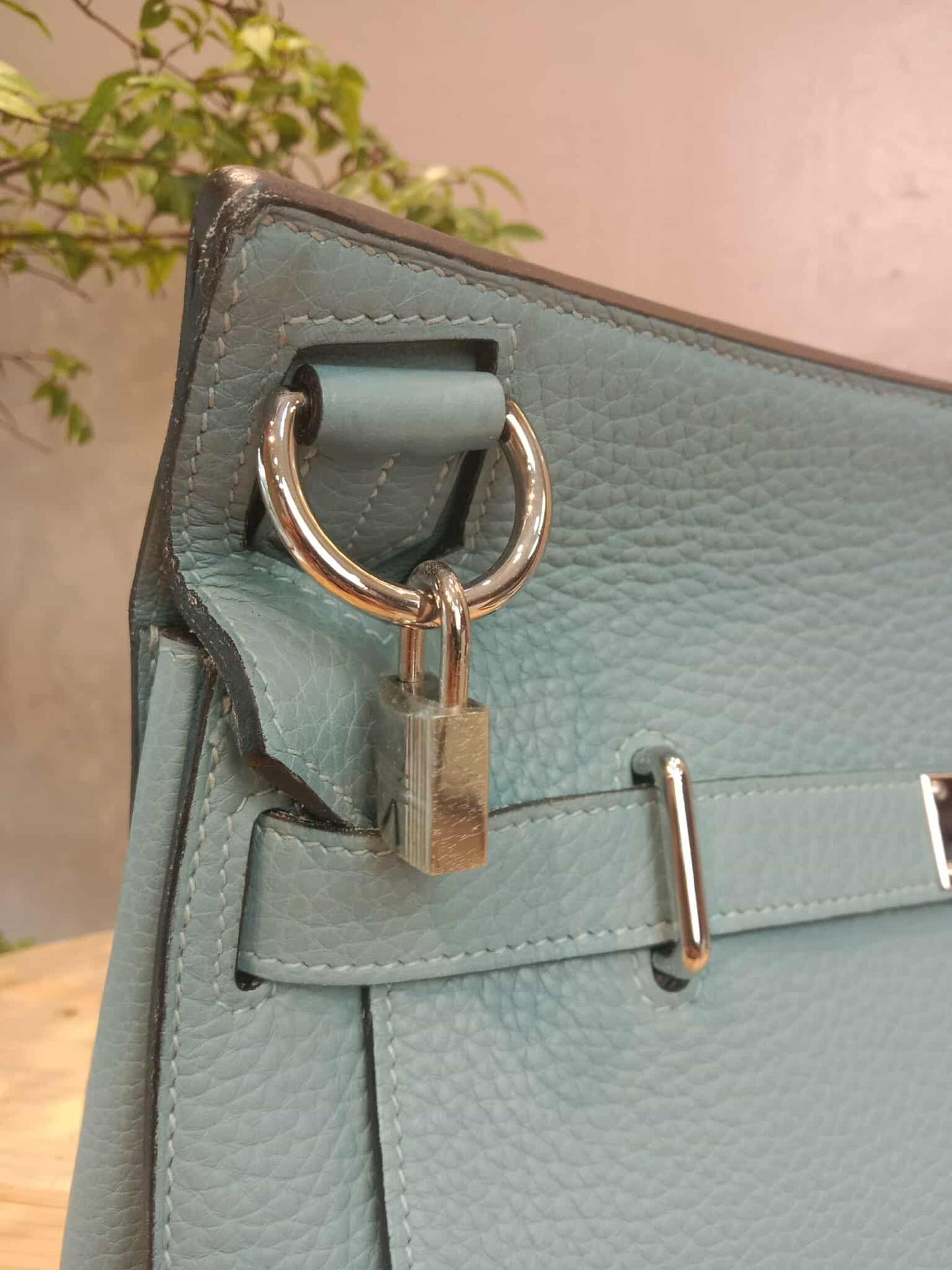 Hermes Jypserie 34 Blue Clemence Stamp M Square 2009