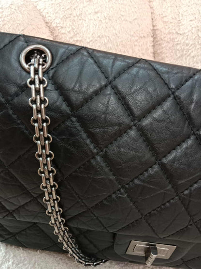 Chanel Reissue Mademoiselle Double Flap Black Calfskin Series 14