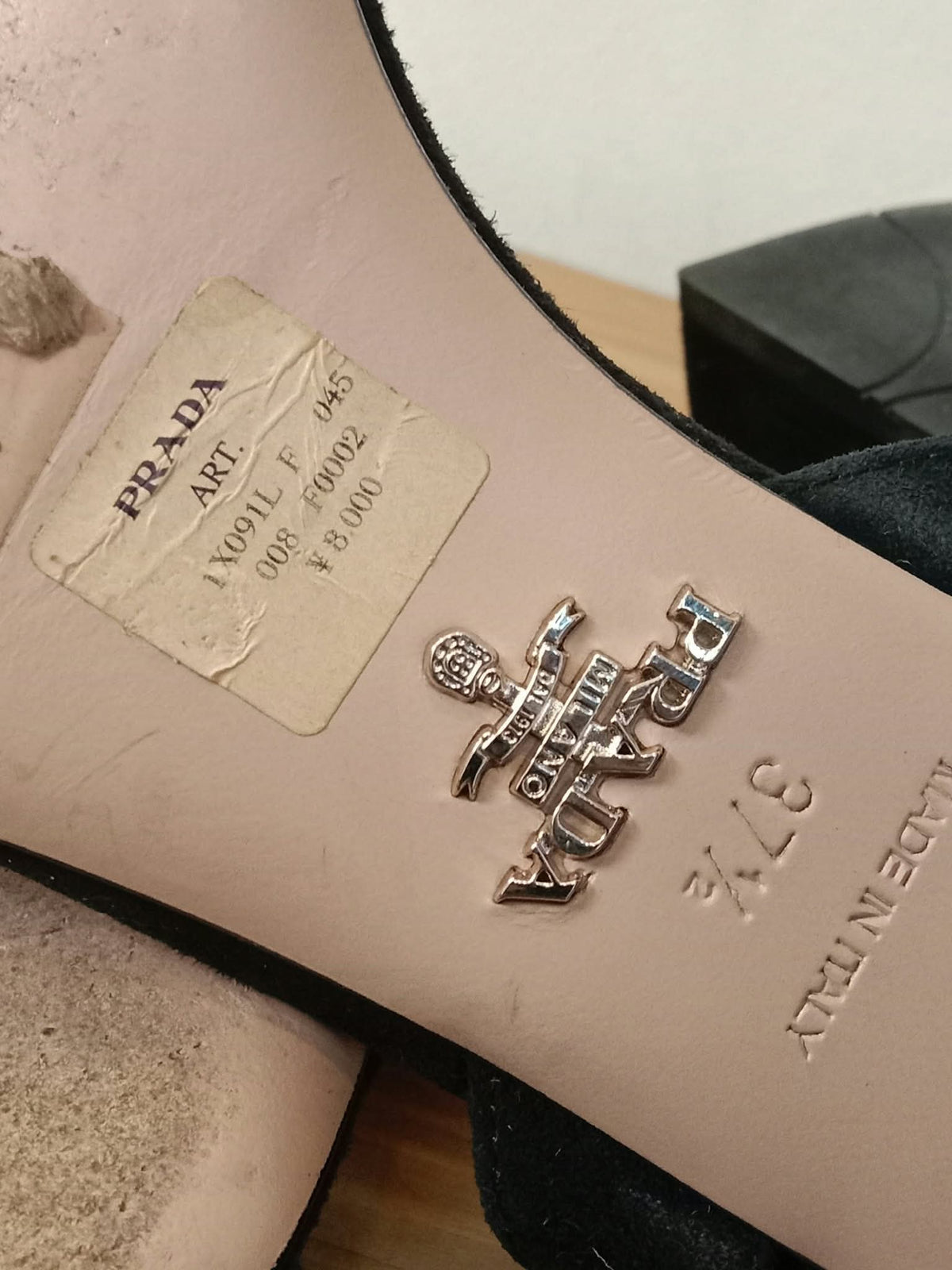 Prada Black Satin Crystal-Embellished Sandals Size 37