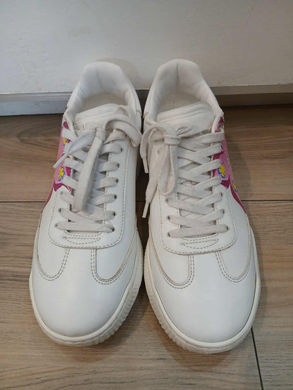 Stella Mccartney Myfawnwy Loop Screen Logo White Sneakers Size 39