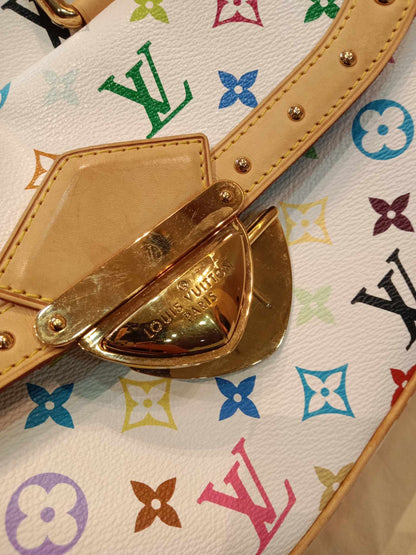 Louis Vuitton x Takashi Murakami Rita White Multicolor Monogram Canvas