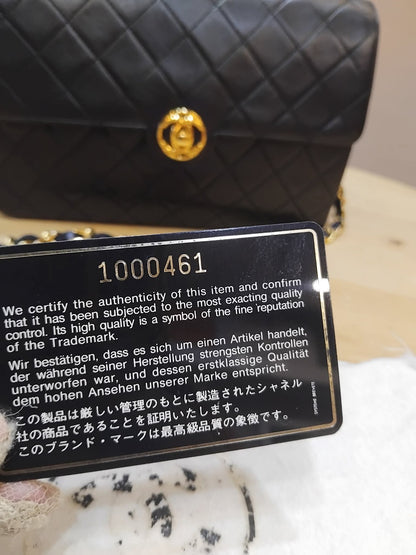 Chanel Circle Lock Flap Vintage CC Lambskin Black Series 1