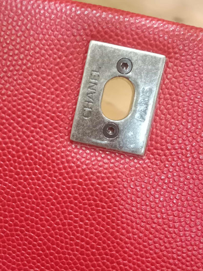 Chanel Cocohandle Caviar Red Small Series 23