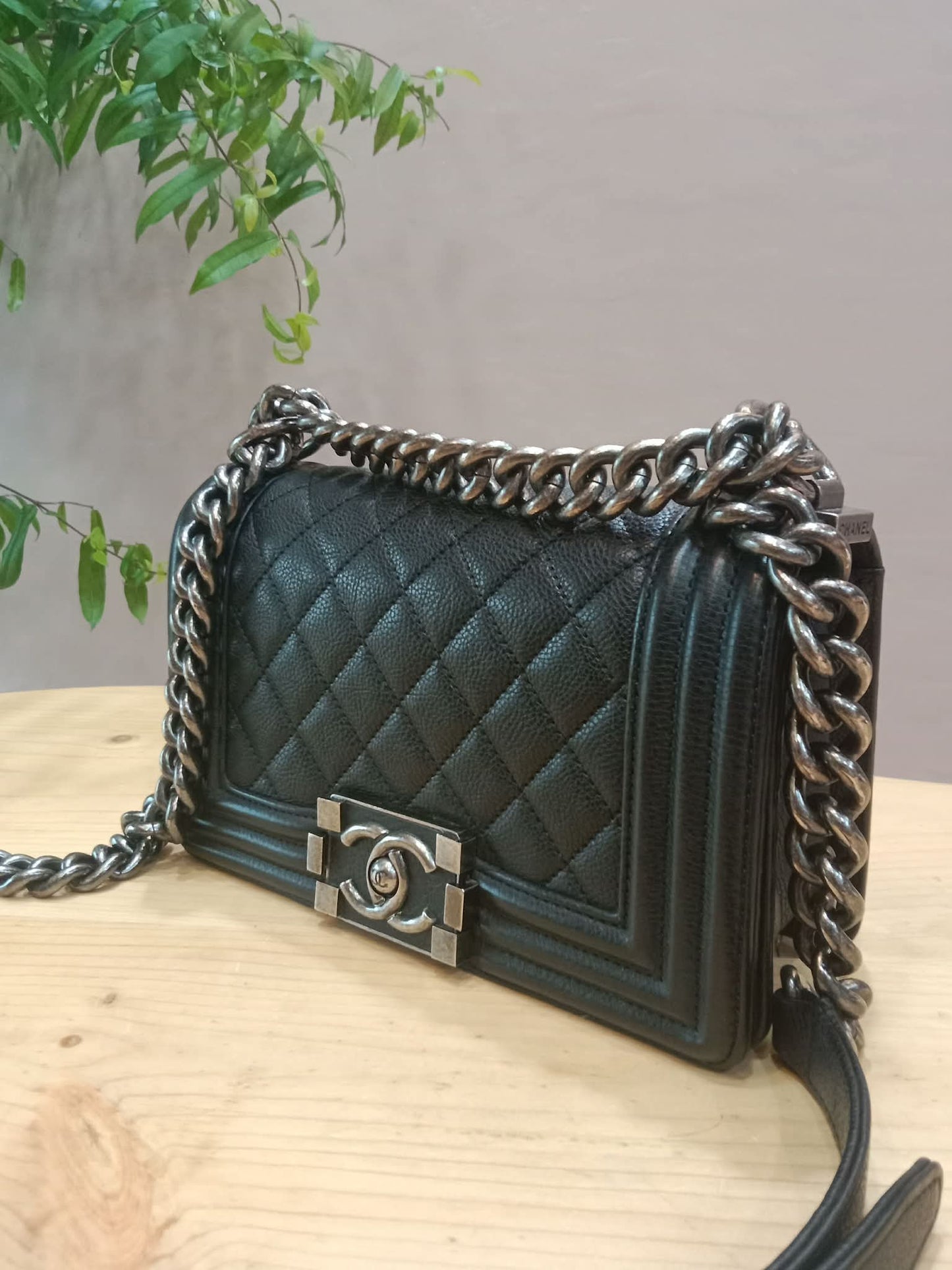 Chanel Le Boy Bag Black Caviar Small Series 23