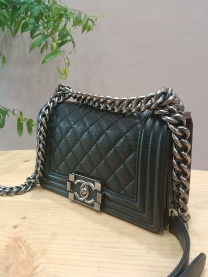 Chanel Le Boy Bag Black Caviar Small Series 23