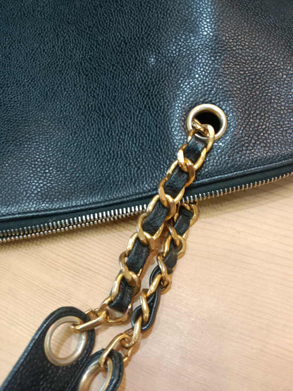 Chanel Timeless CC Shopper Tote Bag Caviar Black Series 3