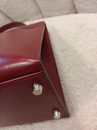 Hermes Kelly 32 Rouge Boxcalf Stamp E Square 2001